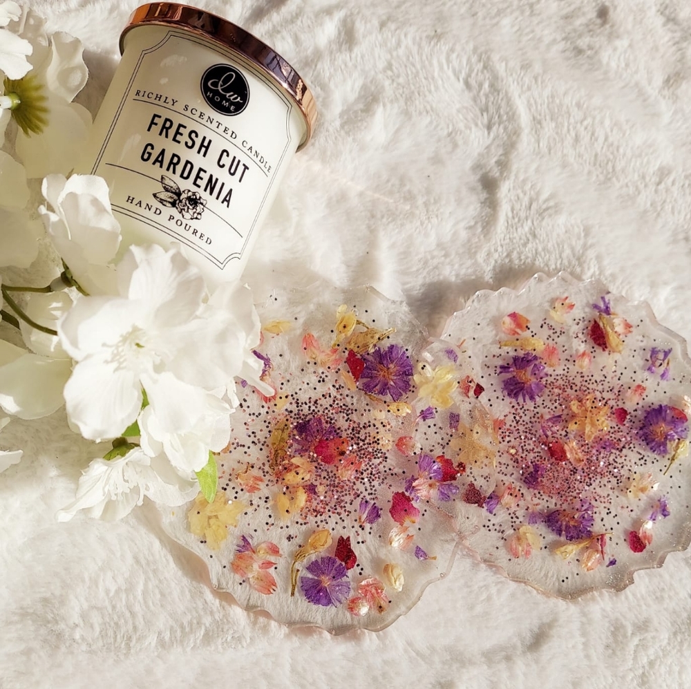 Round Flower Coasters - Picture 3 of 3